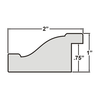 Upscale 2", Matted White Satin Mica Picture Frame