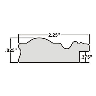 Colonial Ornate 2.25", Matted Honey Brown Picture Frame