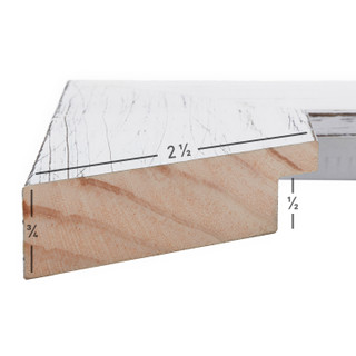 Jasper Wide 2.5", Rustic Marshmallow White Matted Picture Frame