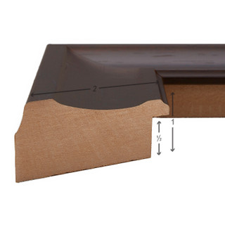 Martin 2", Dark Walnut Brown Matted Picture Frame