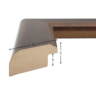 Arthur 1.5", Modena Vintage Copper Matted Picture Frame