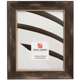 Aristocrat 1.625", Distressed Black and Pewter Picture Frame