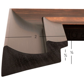 Ventura 2", Matted Brushed Bronze Picture Frame