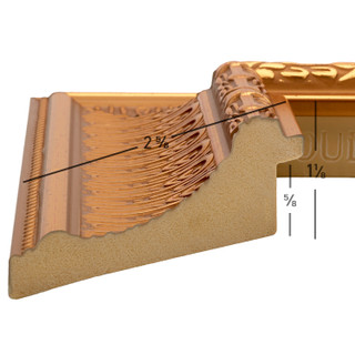 Maximus 2.625", Matted Roman Gold Picture Frame