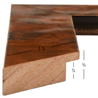 Innovations 1.5", Matted Glossy Honey Brown Burl Picture Frame