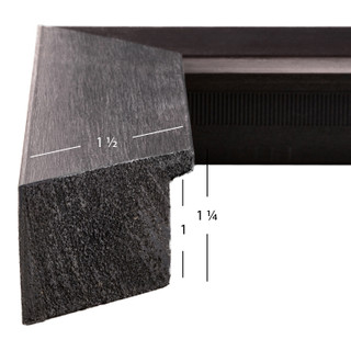 Modern Aesthetics 150 1.5", Brushed Charcoal Matted Picture Frame