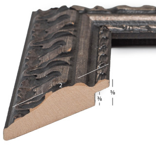 Bravado Ornate 2", Scratched Silver Picture Frame