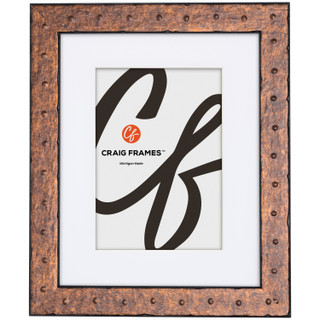 Rivet Asphalt Black Matted Picture Frame - Craig Frames
