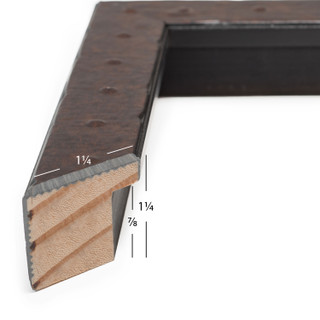 Rivet 1.25", Matted Rust Picture Frame