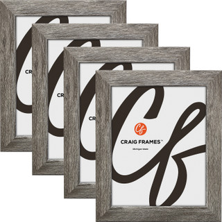 Bauhaus 125 1.25", Barnwood Gray Picture Frame - 4 Piece Set