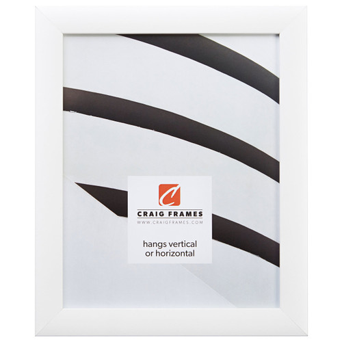 Contemporary White Satin Picture Frame - Craig Frames Contemporary White Satin Picture Frame - Craig Frames