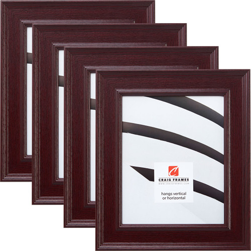 Craig Frames Contemporary Mahogany Red Picture Frame, Set of 4, Size: 12 x 12