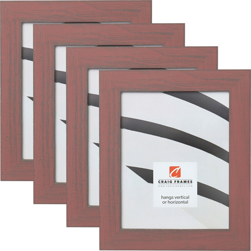 Jasper 1.5, Faded Red Weathered Picture Frames - 4 Piece Set