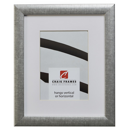 Contemporary 1", Matted Scratched Silver Picture Frame