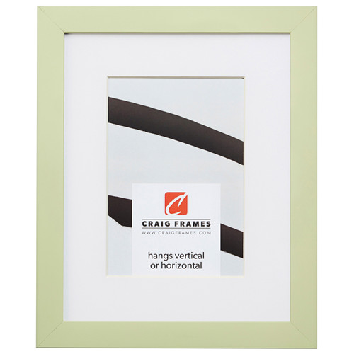 Confetti .875", Matted Light Green Picture Frame