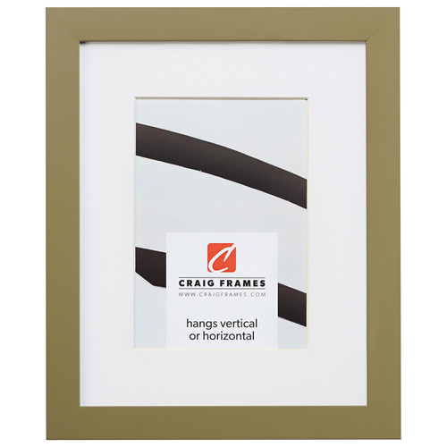 Confetti .875", Matted Olive Green Picture Frame