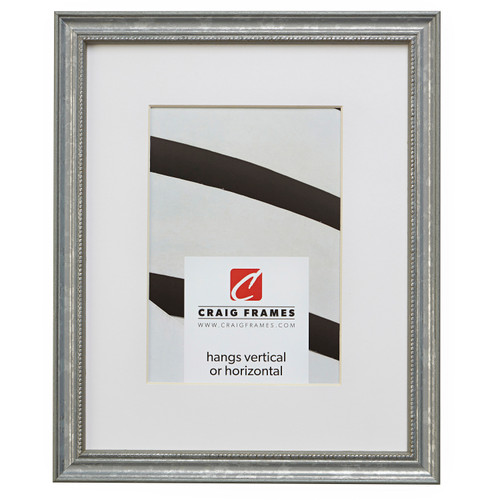 Stratton Aged Silver Matted Picture Frame - Craig Frames