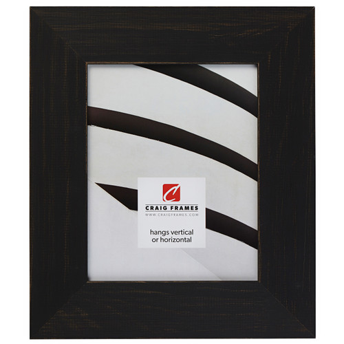 Jasper Wide 2.5", Rustic Charcoal Black Picture Frame