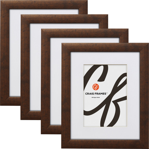 Contemporary 1", Matted Rustic Copper Picture Frames - 4 Piece Set