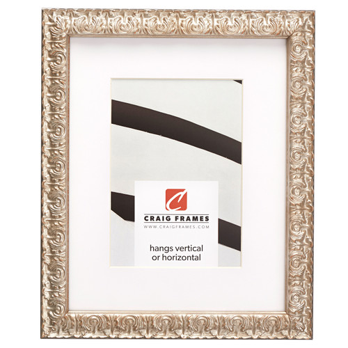 Versailles, Ornate Silver Matted Picture Frame - Craig Frames