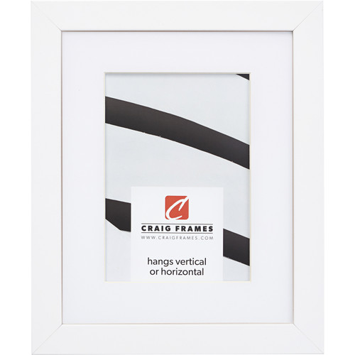 Essentials 1", Modern White Matted Picture Frame
