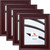 Revival 2", Mahogany Picture Frames - 4 Piece Set Revival 2", Mahogany Picture Frames - 4 Piece Set