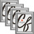 Victoria 1.375", Ornate Silver Picture Frame - 4 Piece Set Victoria 1.375", Ornate Silver Picture Frame - 4 Piece Set