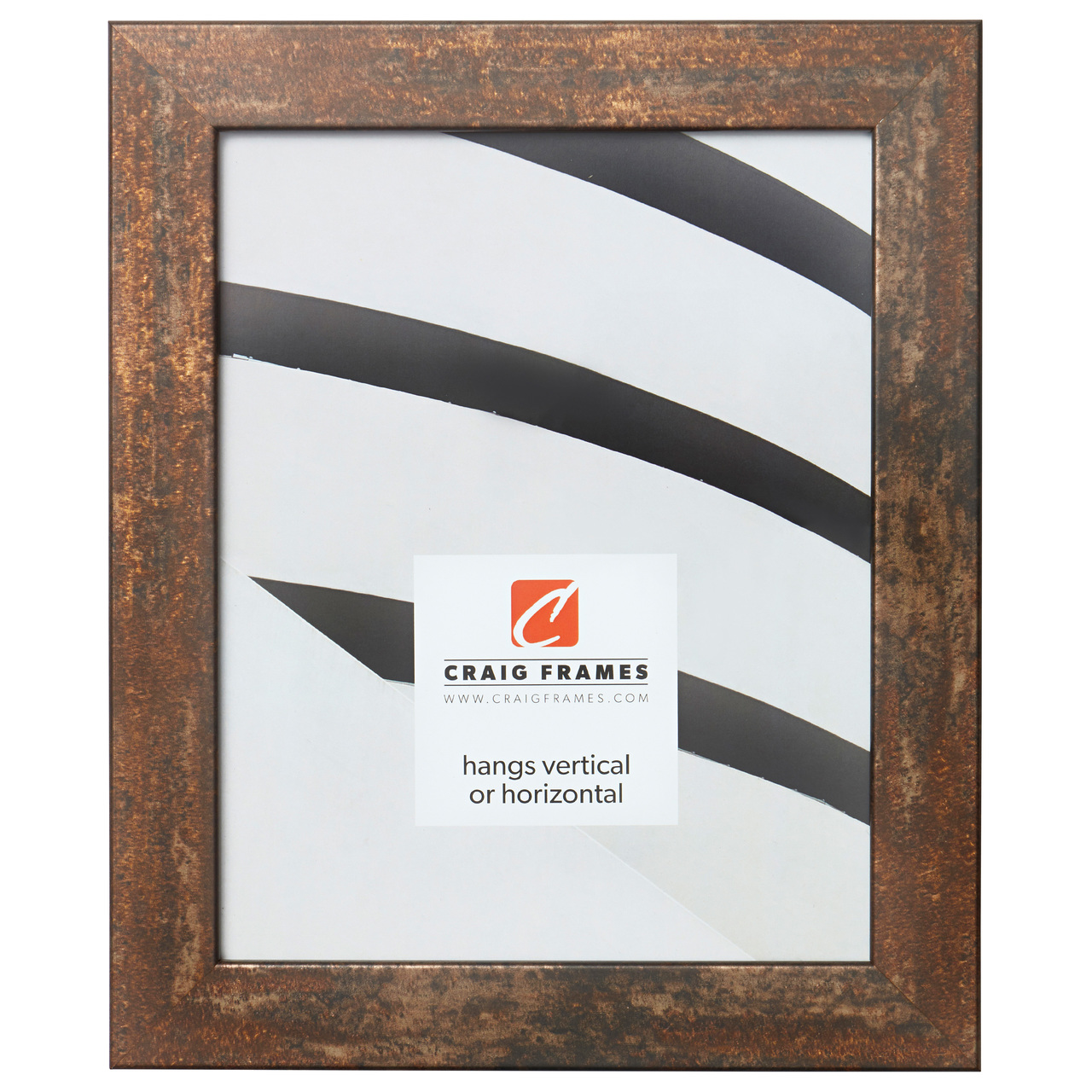 Bauhaus 125 Modern Rusted Bar Picture Frame - Craig Frames