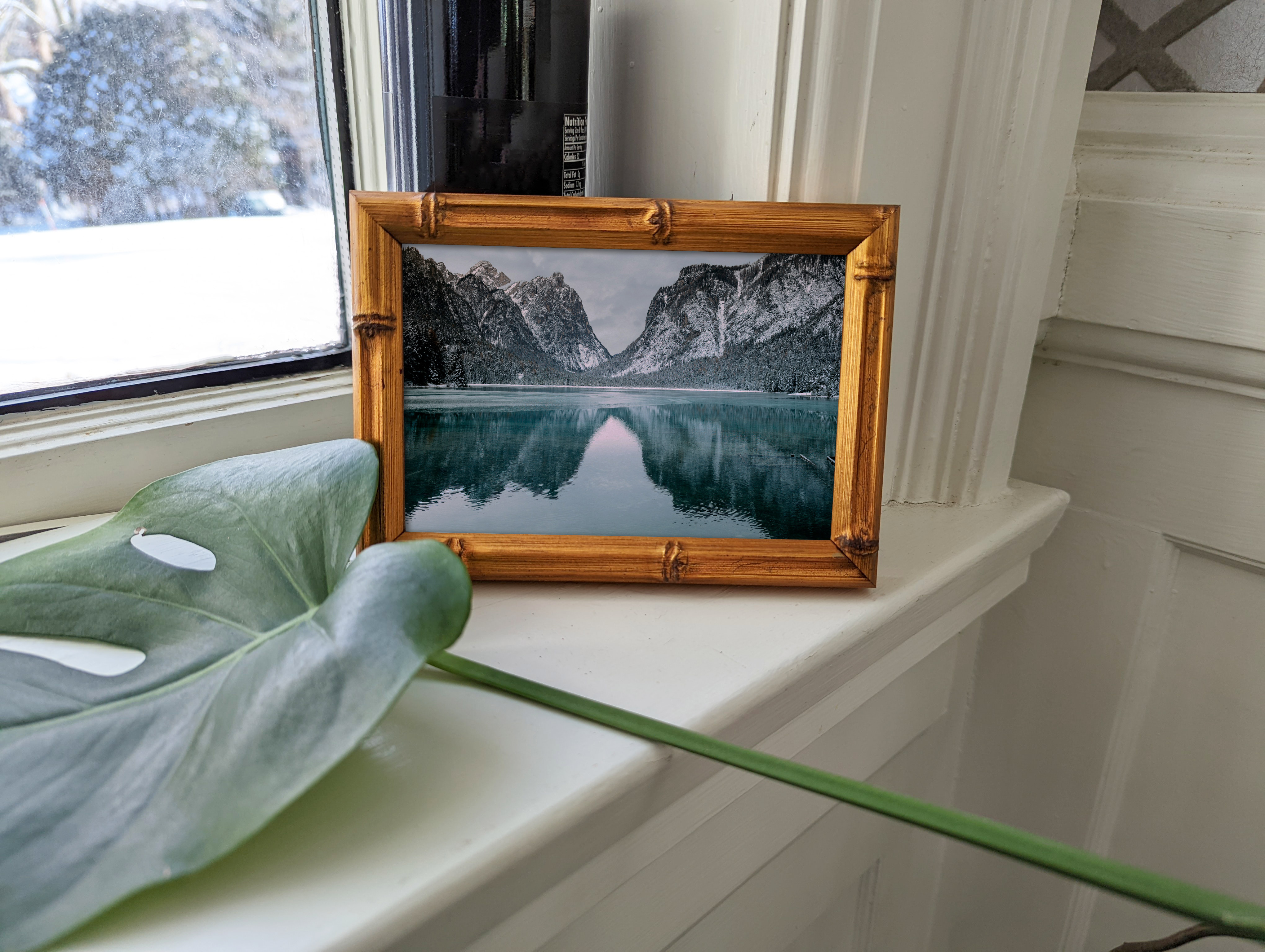 CustomPictureFrames.com 12x14 Frame Gold Real Wood Picture Frame Width 1.5 Inches | Interior Frame Depth 0.5 Inches | Bhutan Bamboo Photo Frame