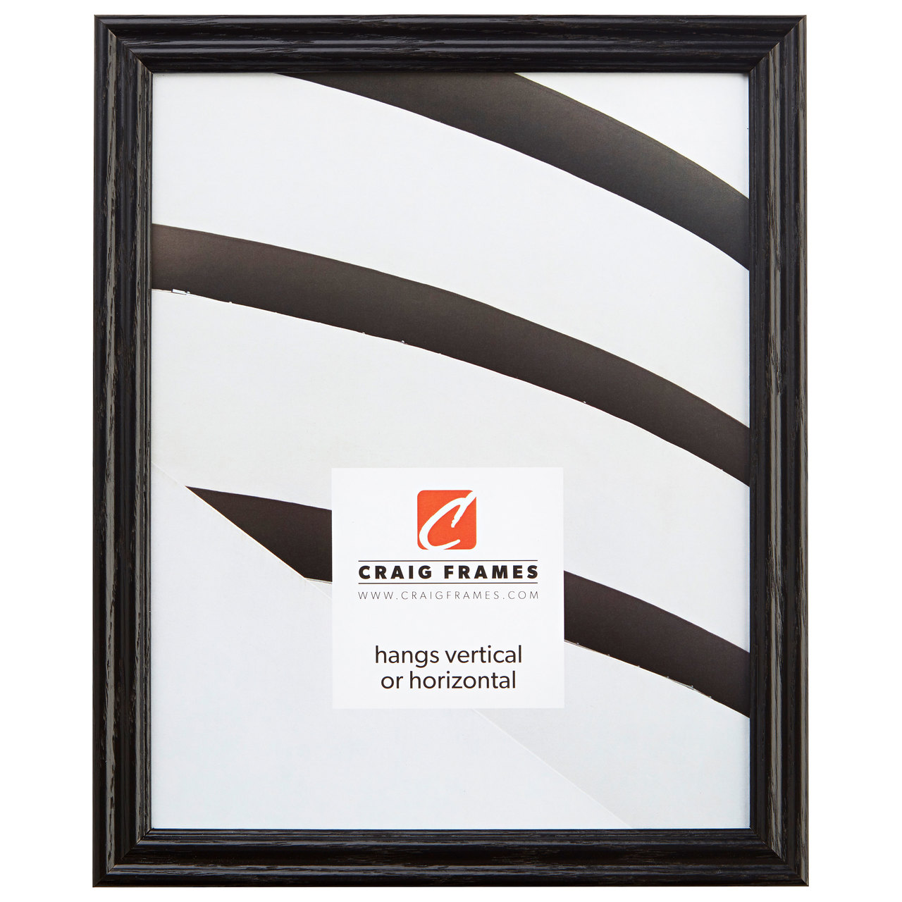 Wiltshire Ash 200 Black Hardwood Picture Frame - Craig Frames