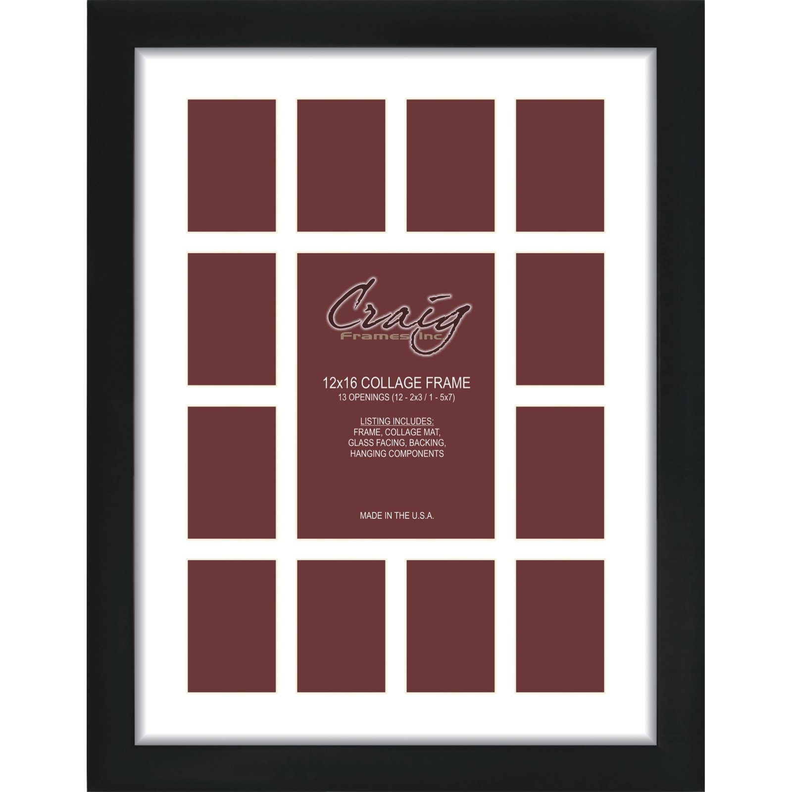 Craig Frames Contemporary Upscale, Dark Mahogany Red Picture Frame