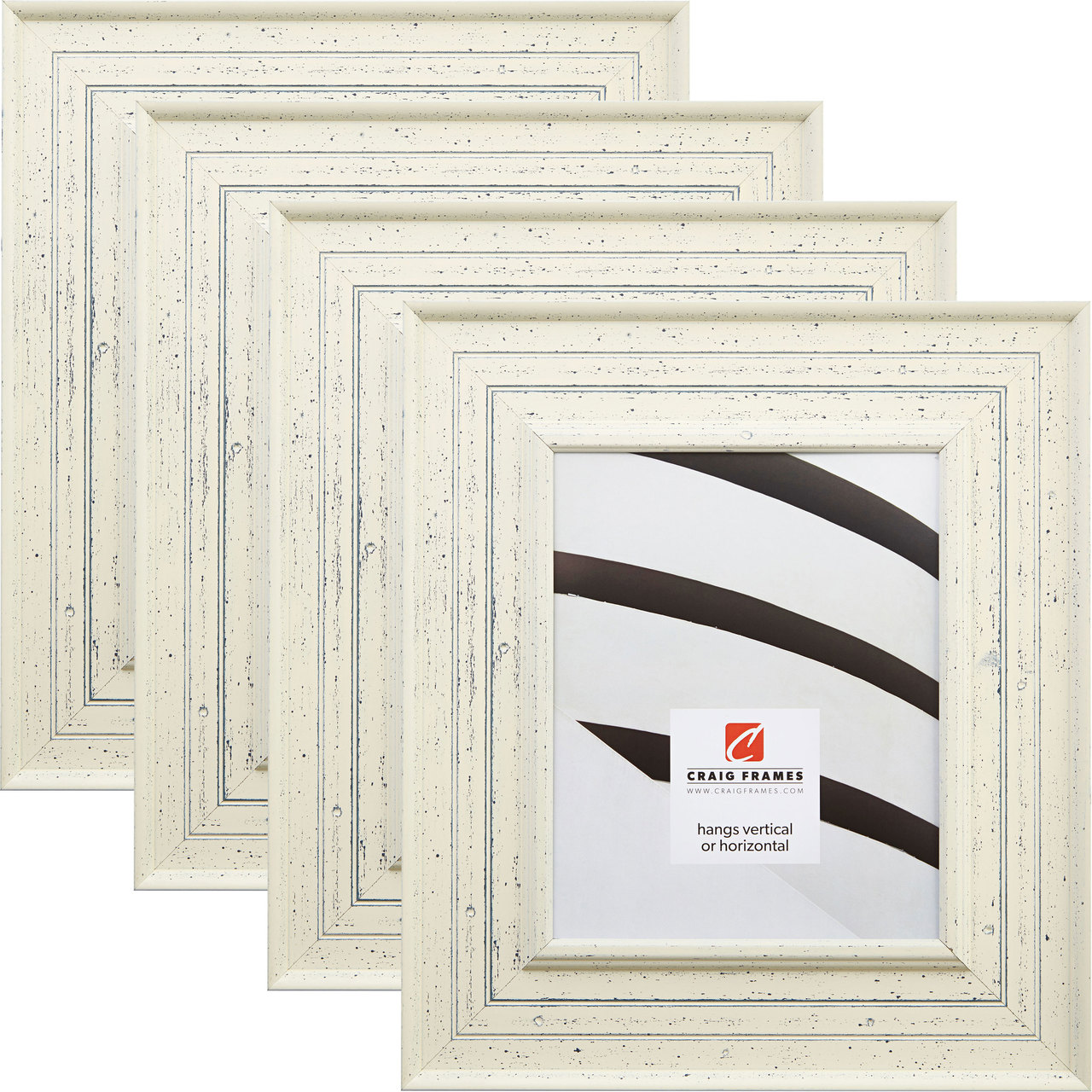 Chesapeake Bay Alabaster White Picture Frame 4 Pack - Craig