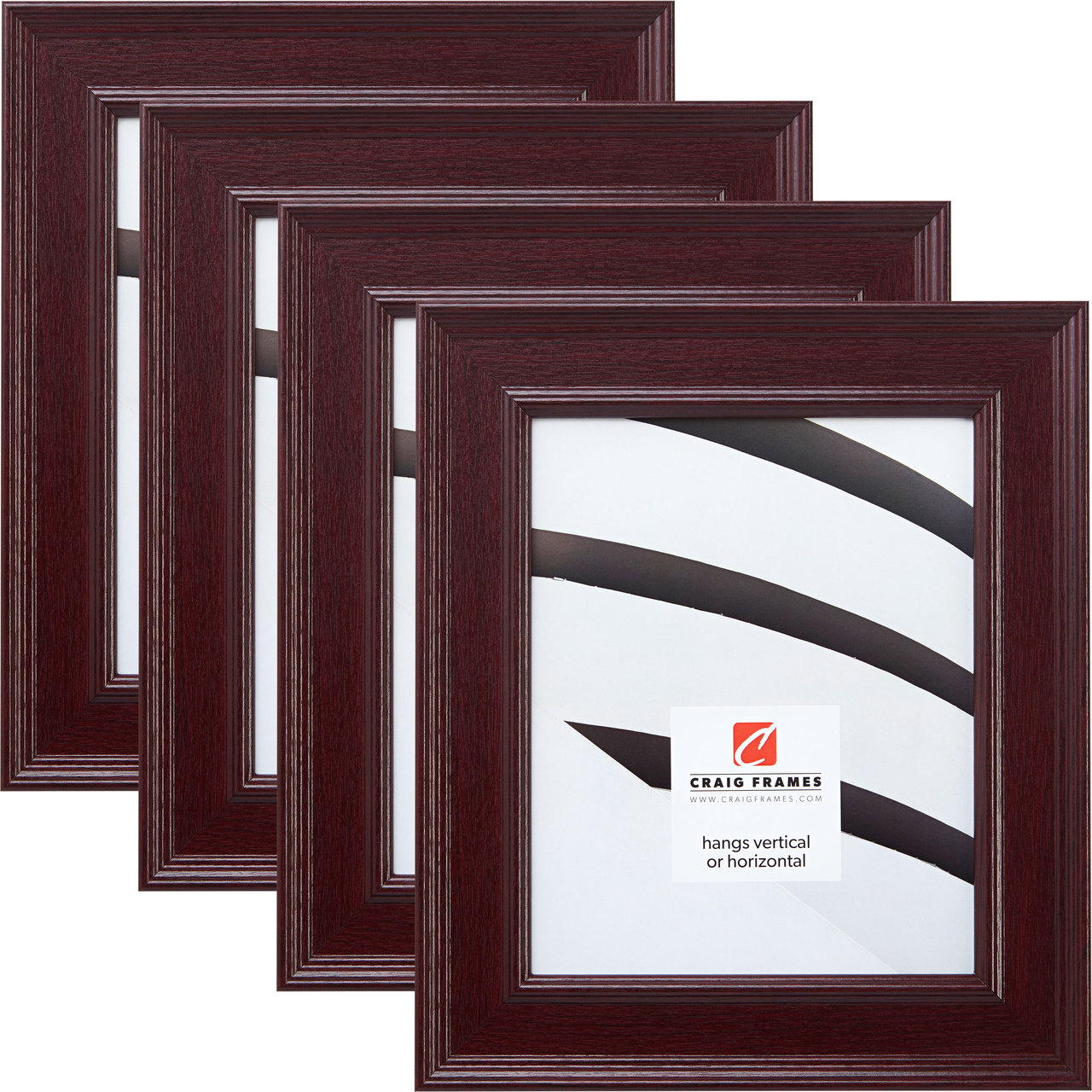 Revival Mahogany Colonial Picture Frame 4 Pack - Craig Frames