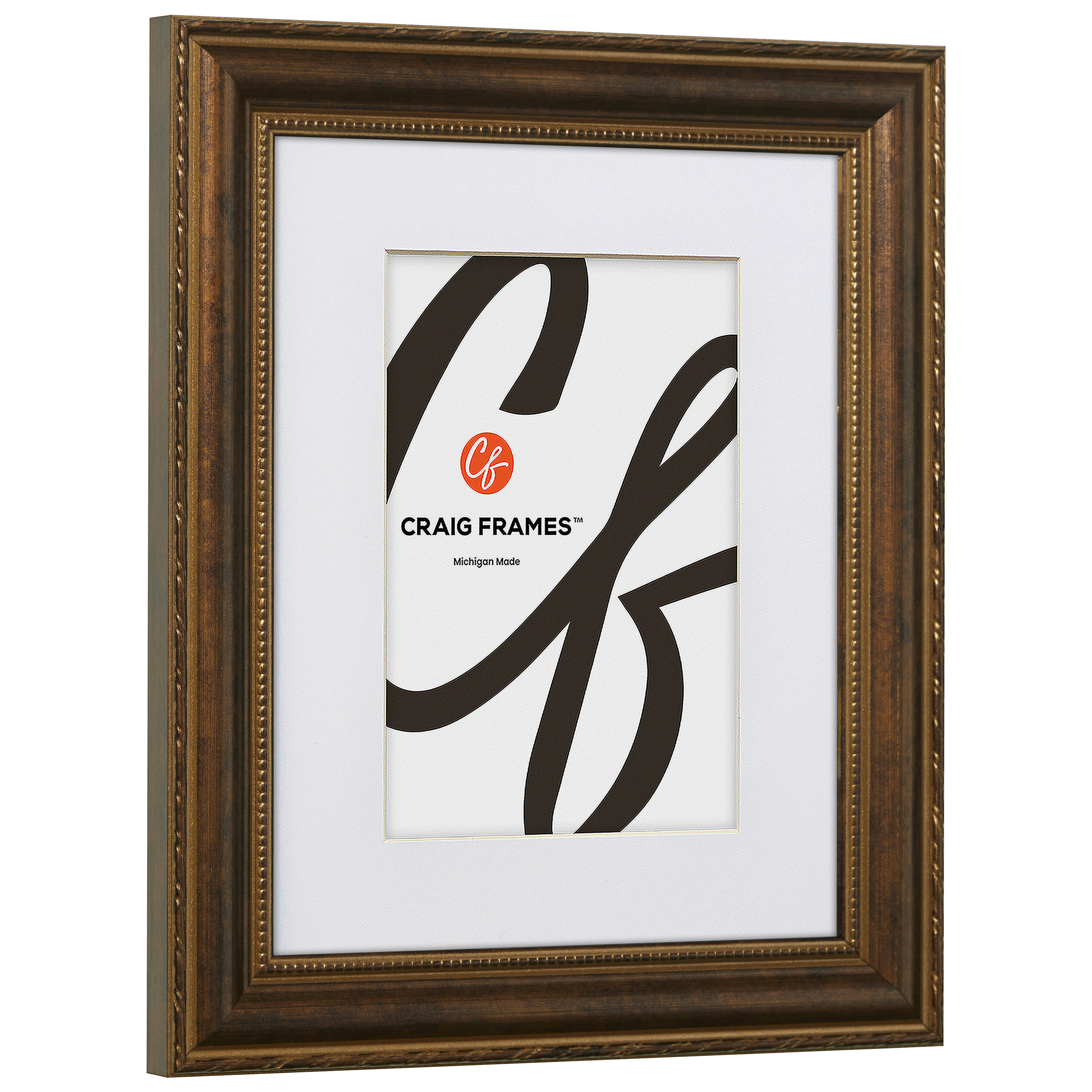 Victoria Matted Ornate Bronze Picture Frame - Craig Frames