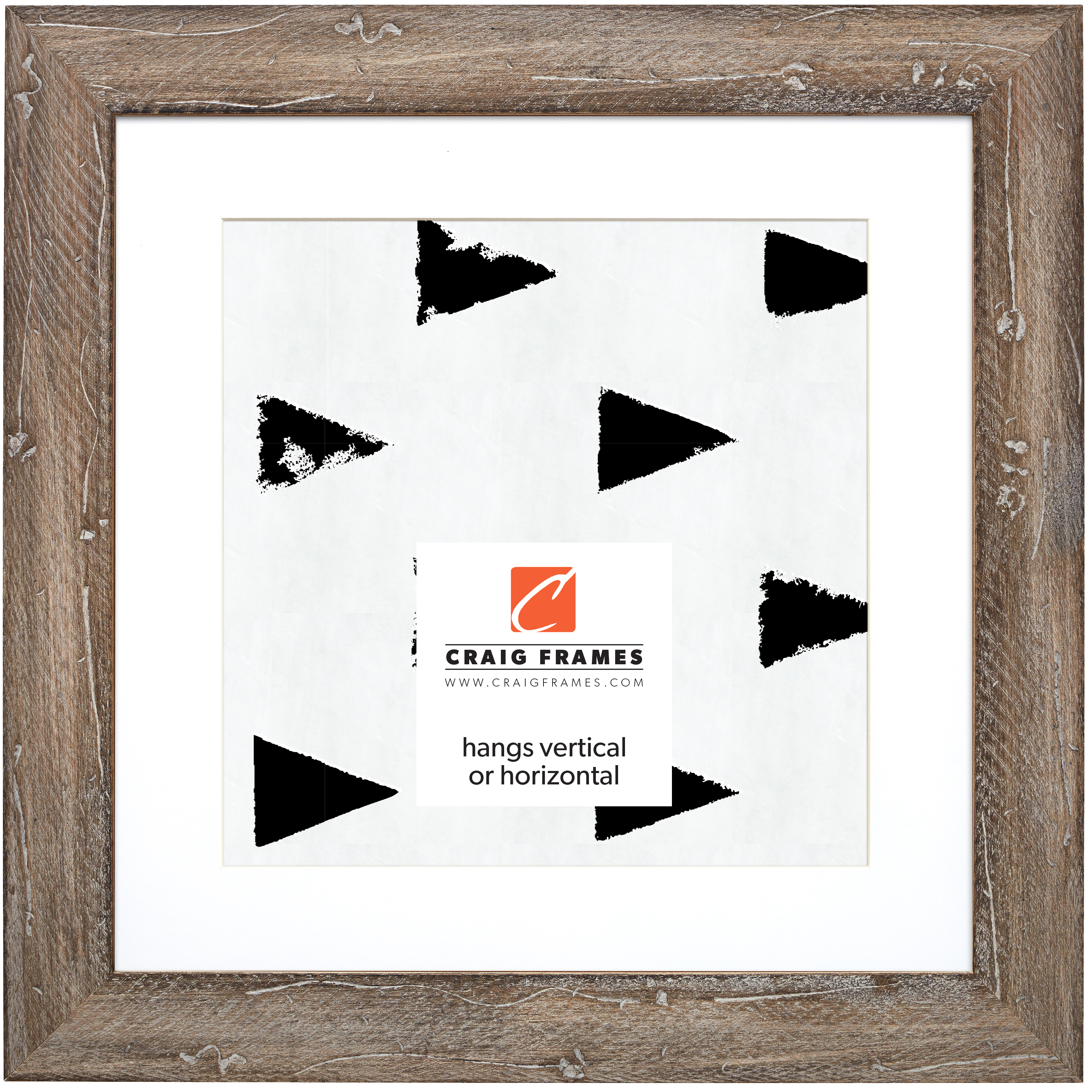 Craig Frames 12x16 Brown Picture Frame White Collage Mat With 13