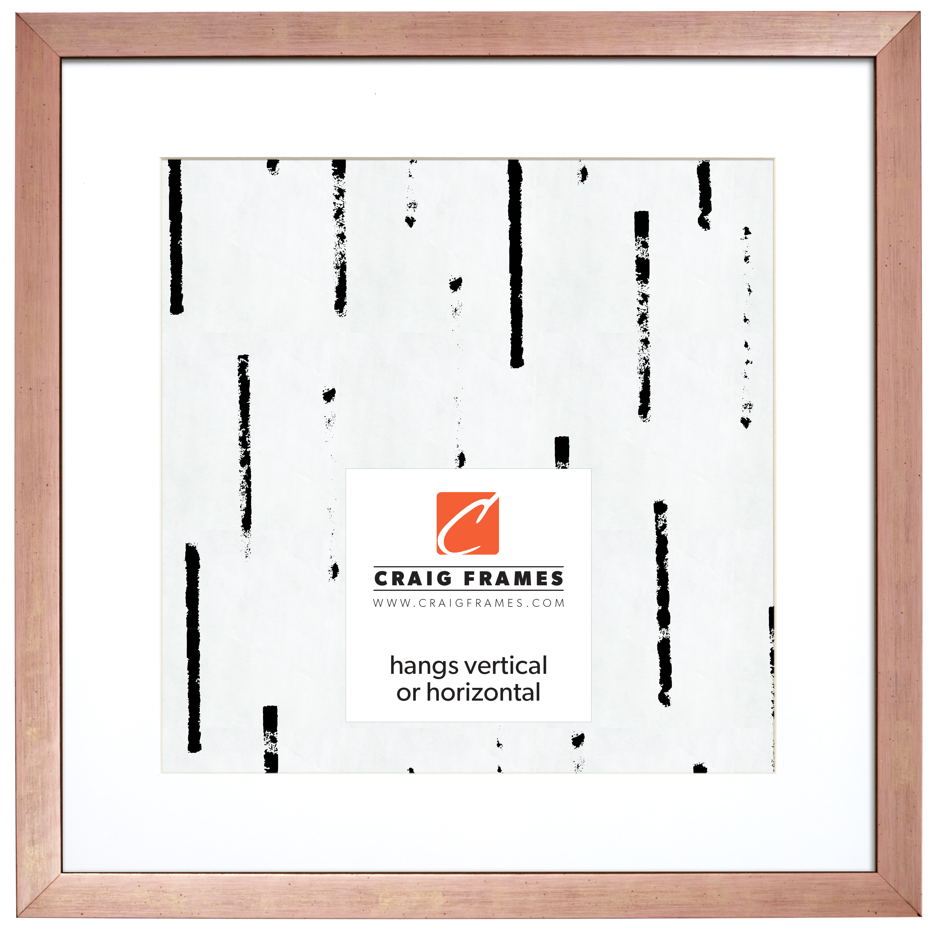 Milano Rose Gold Matted Picture Frame - Craig Frames