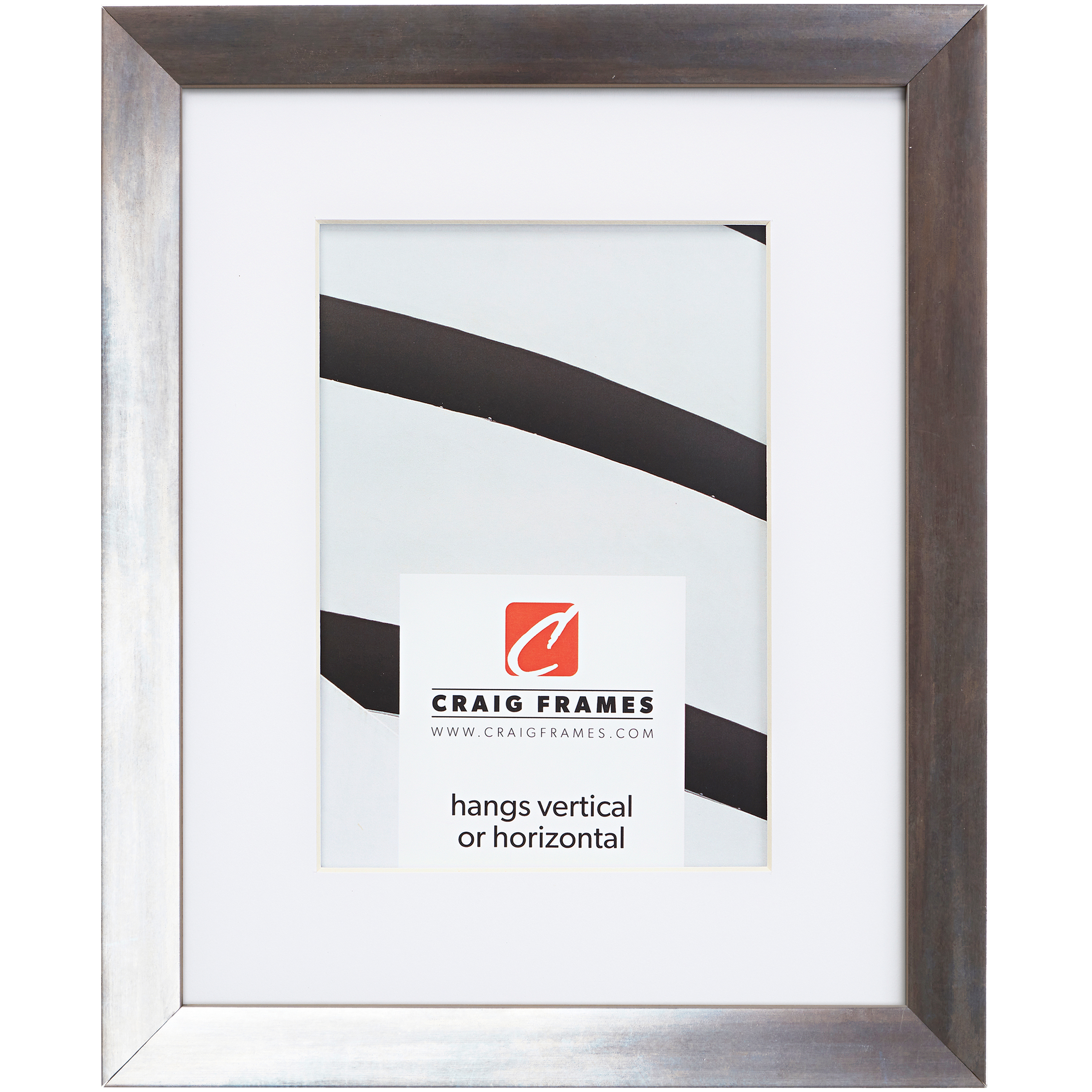 Alloy Gunmetal Matted Picture Frame - Craig Frames