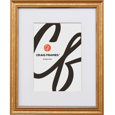 Stratton Aged Gold Matted Picture Frame Craig Frames
