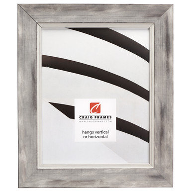 Aristocrat Distressed White and Silver Picture Frame - Craig Frames
