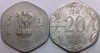 20 Paise of 1991 - Kolkata Mint - No Mint Mark