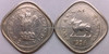 2 Annas of 1954 - Mumbai Mint - Diamond