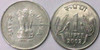 1 Rupee of 2002 - Noida Mint - Round Dot