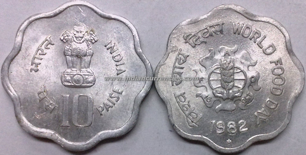 10 Paise of 1982 World Food Day Hyderabad Mint