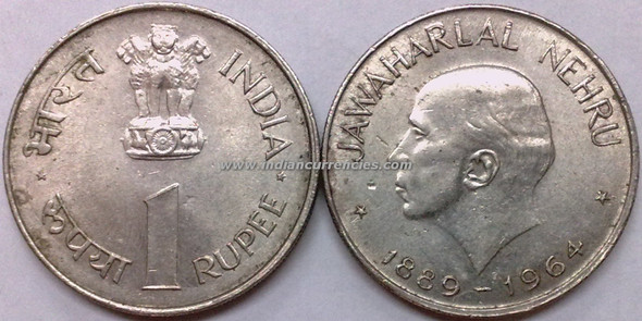 1 Rupee of 1964 - Jawaharlal Nehru - Kolkata Mint