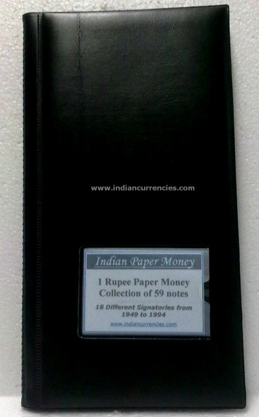 Blank One Rupee Paper Money Album with Details of Notes