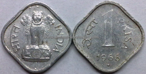 1 Paisa of 1966 - Mumbai Mint - Diamond