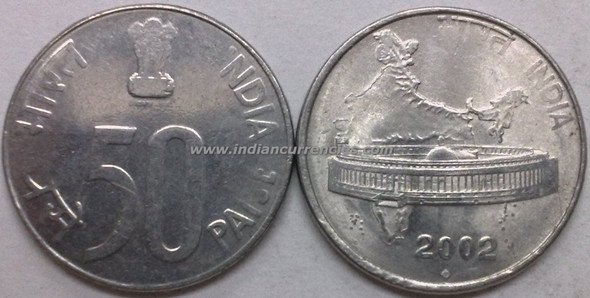 50 Paise of 2002 - Mumbai Mint - Diamond