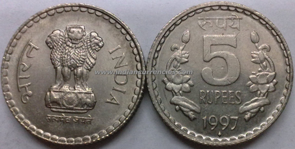 5 Rupees of 1997 - Mumbai Mint - Diamond