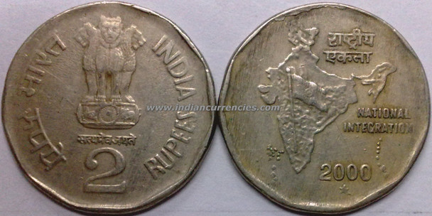 2 Rupees of 2000 - Hyderabad Mint - Star