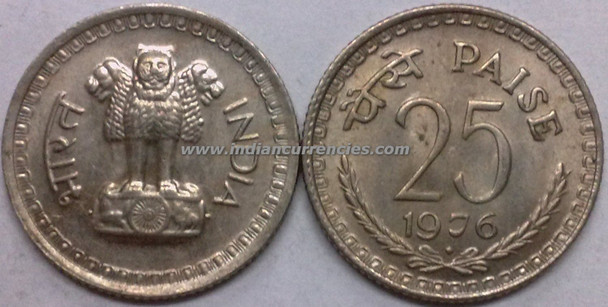 25 Paise of 1976 - Mumbai Mint - Diamond